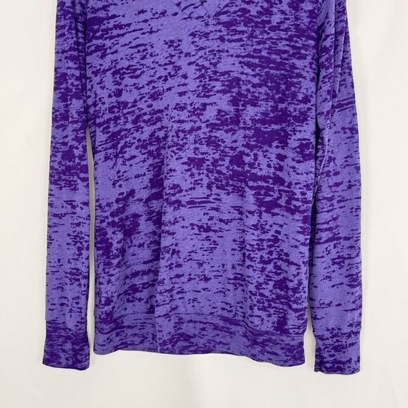 Women's Lightweight Burnout Hoodie Next Level Chic Soft Fabric Purple Size M - Picture 9 of 16